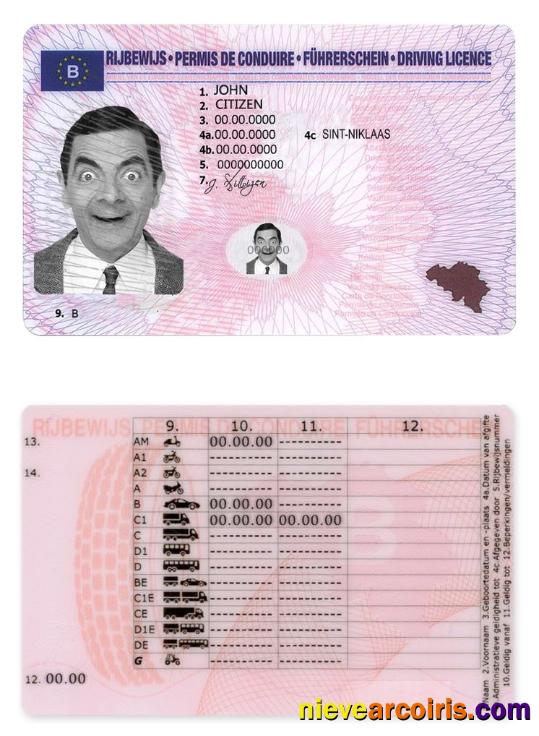 Belgium driving license